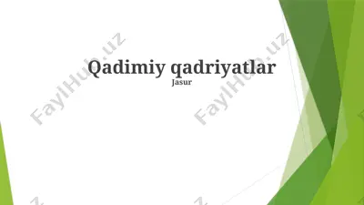 qadimiy qadriyatlar — PPTX