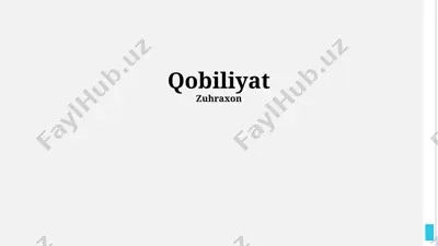 qobiliyat (taqdimot) — PPTX