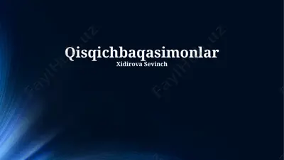 qisqichbaqasimonlar — PPTX