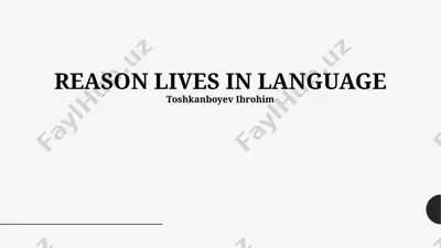 reason lives in language — PPTX