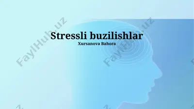 stressli buzilishlar — PPTX