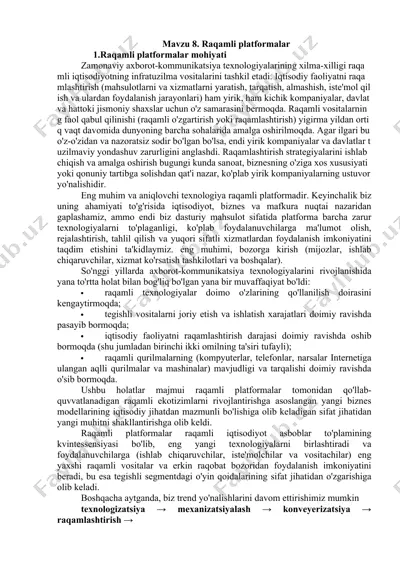 mavzu 8. raqamli platformalar — DOCX