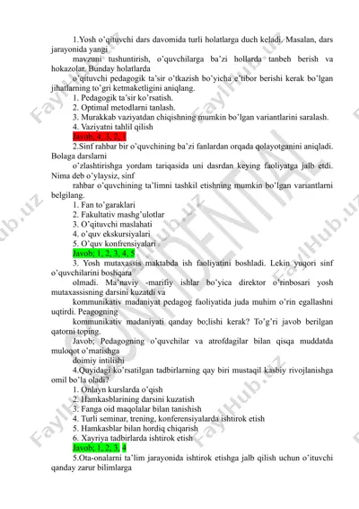 pedagogika savol-javoblar to‘plami — DOCX