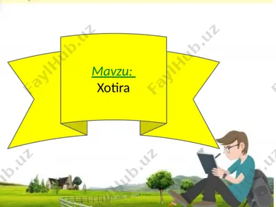 xotira psixologik asoslari va turlari bo‘yicha taqdimot — PPTX