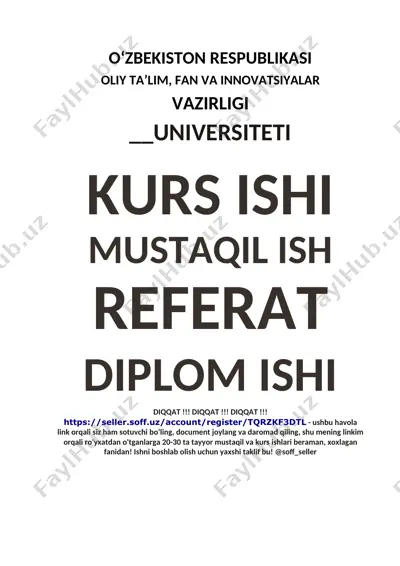 kurs ishi: kompleks sonlar maydoni — DOCX