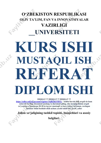 kurs ishi – jahon xo‘jaligining tashkil topishi, bosqichlari va asosiy belgilari — DOCX