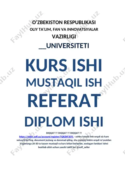 tuproqlarning kesmasi va xaritalari tuzilishi — DOCX