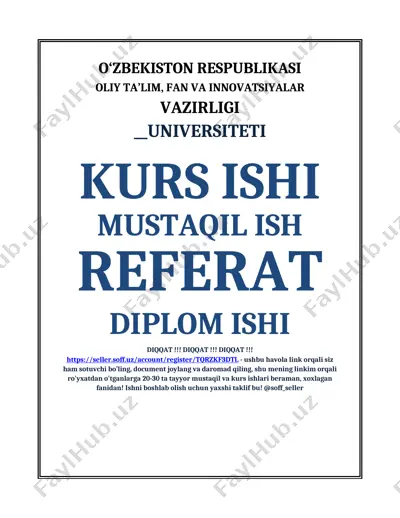 agrar siyosat oziq-ovqat taʼminoti va xavfsizligi muammolari — DOCX