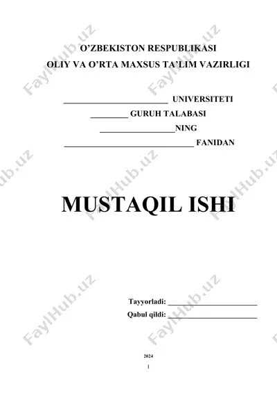 yurak ishemik kasalliklari (mustaqil ish) — DOCX