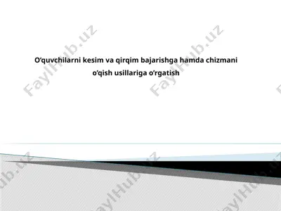 kesim va qirqim bajarish hamda chizmani o‘qish usullari — PPTX