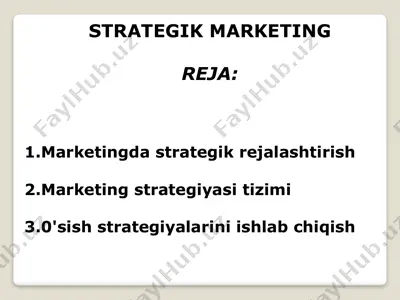 strategik marketing — PPTX