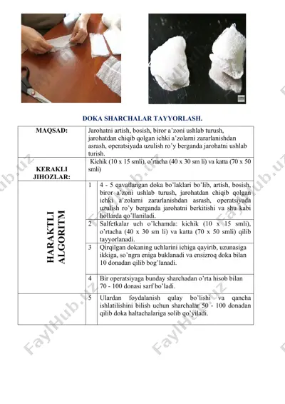 ginekologik tekshiruv usullari va tayyorgarlik — DOCX