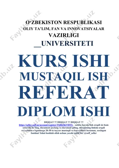 elementlar kimyosiga kirish — DOCX