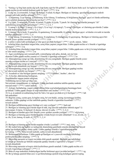 fonetik qoidalar bo‘yicha mashqlar to‘plami — DOCX