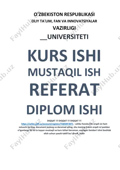 iqtisodiy axborot tizimlarida mobil platforma texnologiyasi (referat) — DOCX