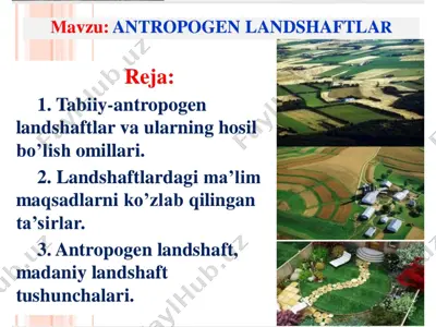 antropogen landshaftlar — PPT