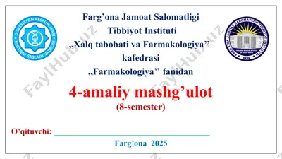 leykopoezga ta’sir qiluvchi dori vositalari. taqdimot 18 bet. — PPT