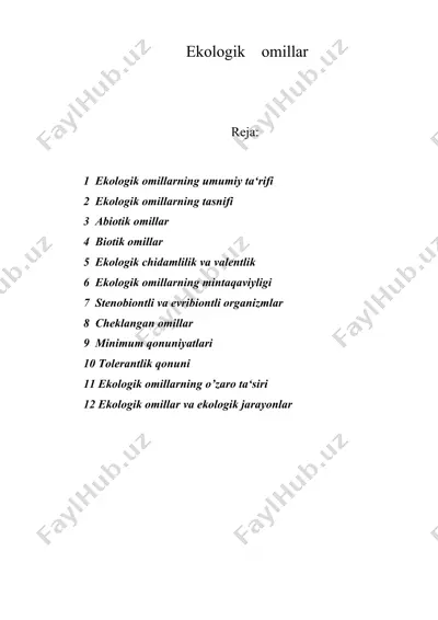 ekologik omillar 2 — DOC