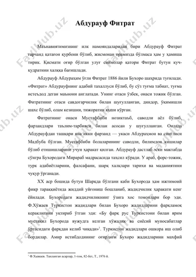 абдурауф фитрат — DOC