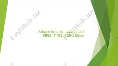 ta’lim jarayonida maktab matematika va tabiiy fanlar ta’lim sifatining xalqaro monitoringi (timss) — PPTX