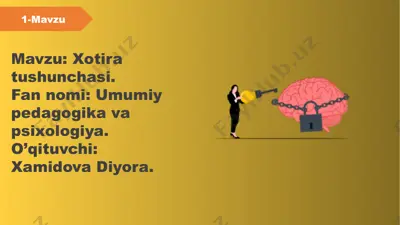 xotira tushunchasi — PPTX