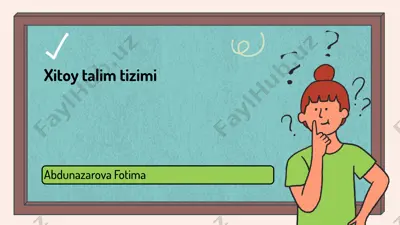 xitoy ta'lim tizimi — PPTX