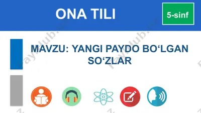 yangi paydo bo‘lgan so‘zlar — PPTX