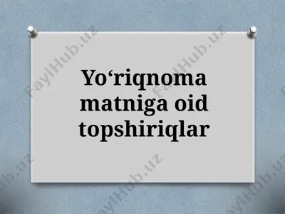 qo‘llash bo‘yicha yo‘riqnoma va dars rejasi — PPTX