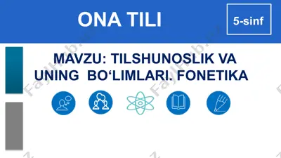 tilshunoslik va uning bo‘limlari. fonetika — PPTX