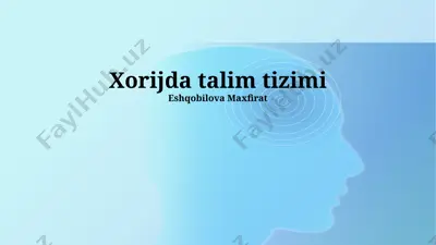 xorijda ta’lim tizimi — PPTX