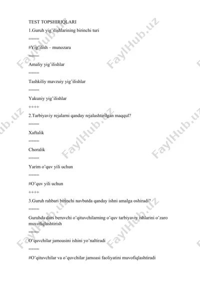 test topshiriqlari — DOCX