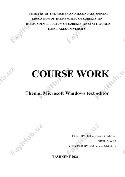 microsoft windows text editor — DOCX