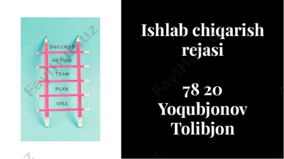 ishlab chiqarish rejasi — PDF