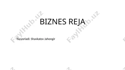 biznes reja “adolat konsalting” — PPTX