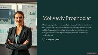 moliyaviy prognozlar — PPTX