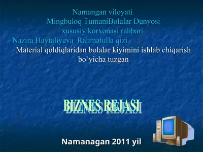bolalar kiyimi (material qoldiqlaridan) — PPT
