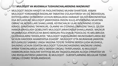 muloqot va muomala tushunchalarining mazmuni — PPTX