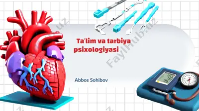 taʼlim va tarbiya psixologiyasi — PPTX