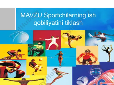 sportchilarning ish qobiliyatini tiklash — PPTX