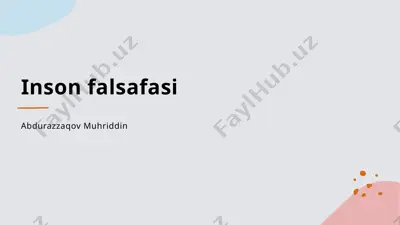 inson falsafasi — PPTX