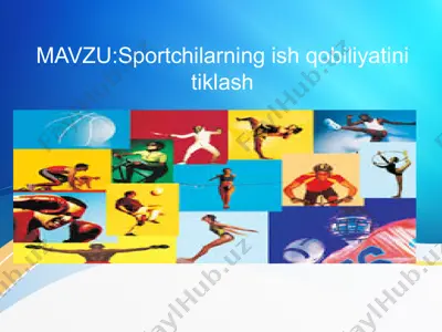 sportchilarning ish qobiliyatini tiklash — PPTX