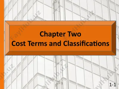 chapter two: cost terms and classifications — PPTX