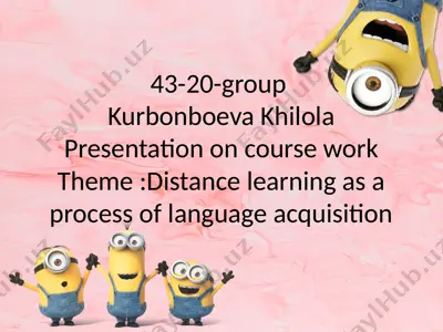 distance learning as a process of language acquisition — PPTX