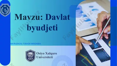 davlat byudjeti taqdimoti — PPTX