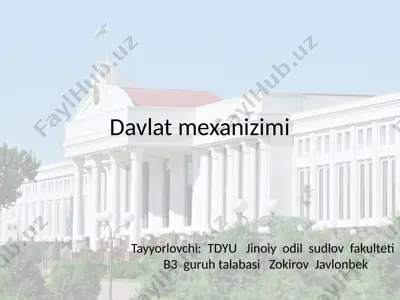 davlat mexanizimi — PPTX