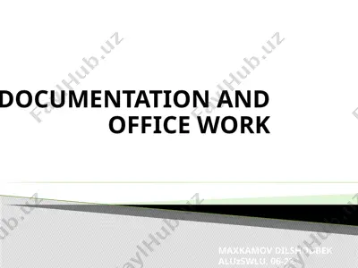 documentation and office work — PPTX