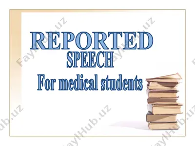 reported speech and reporting verbs presentation — PPTX
