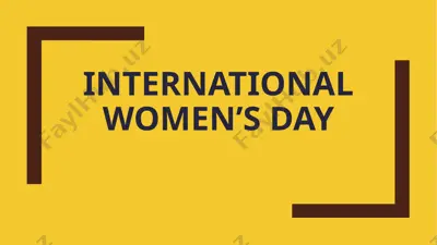 international women's day — PPTX