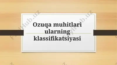 ozuqa muhitlari — PPTX
