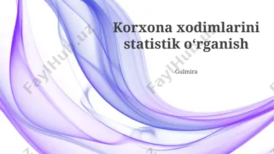 kompaniya xodimlarining statistik tadqiqoti — PPTX